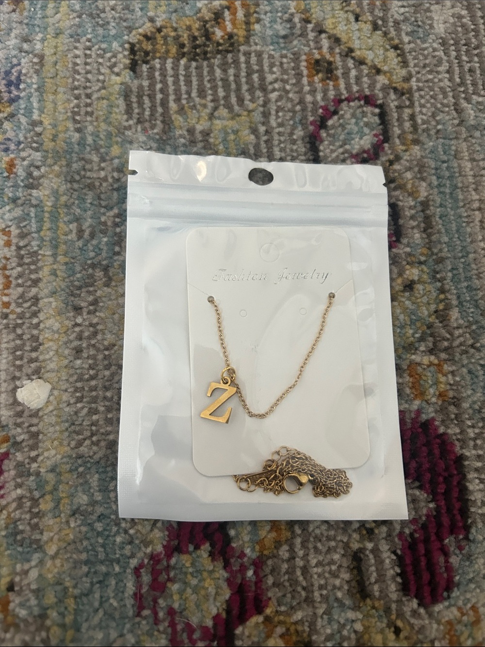 Amazon Gold Initial 'Z' Pendant Necklace